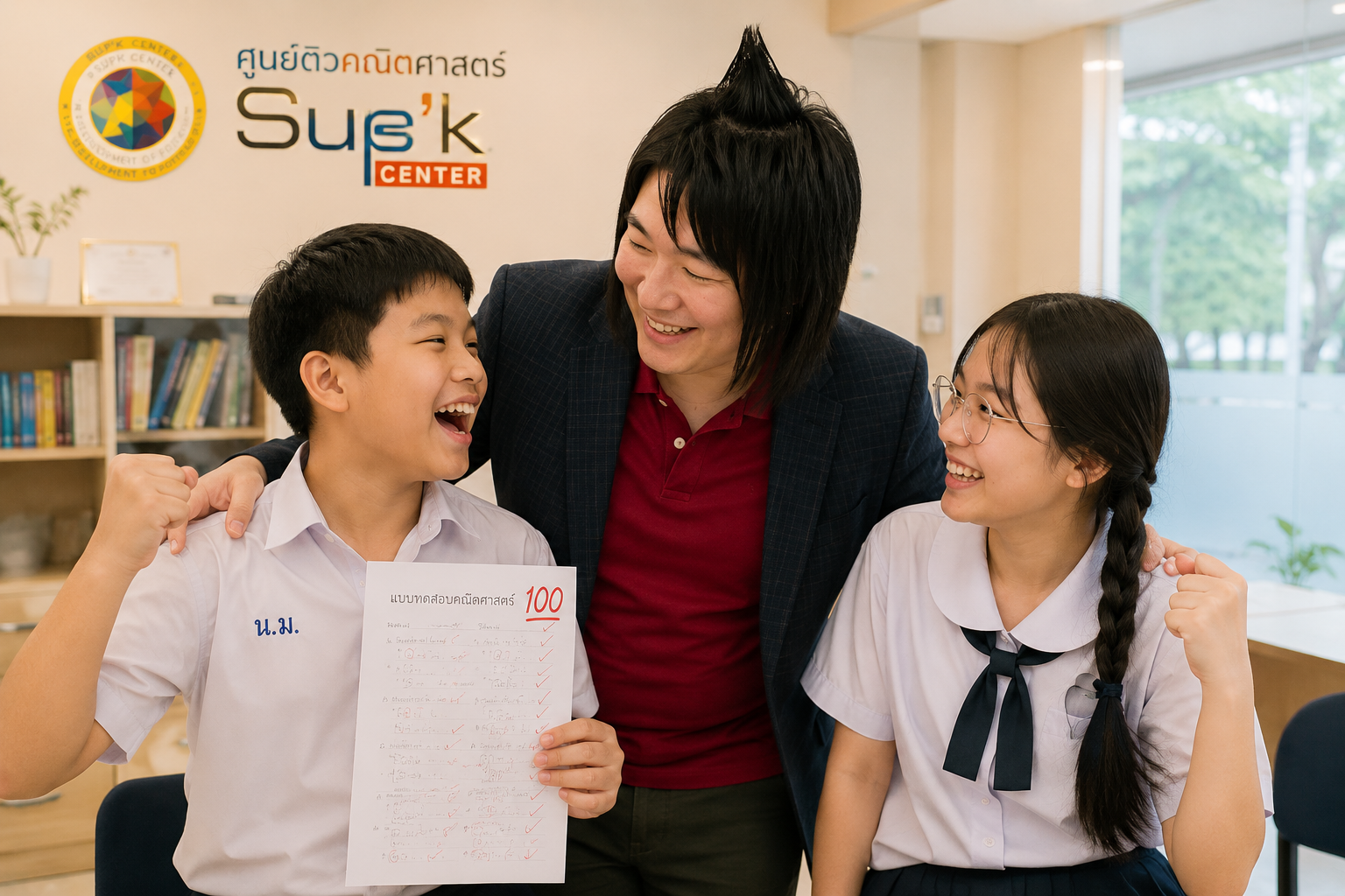 ครูซุปเคกับนักเรียน